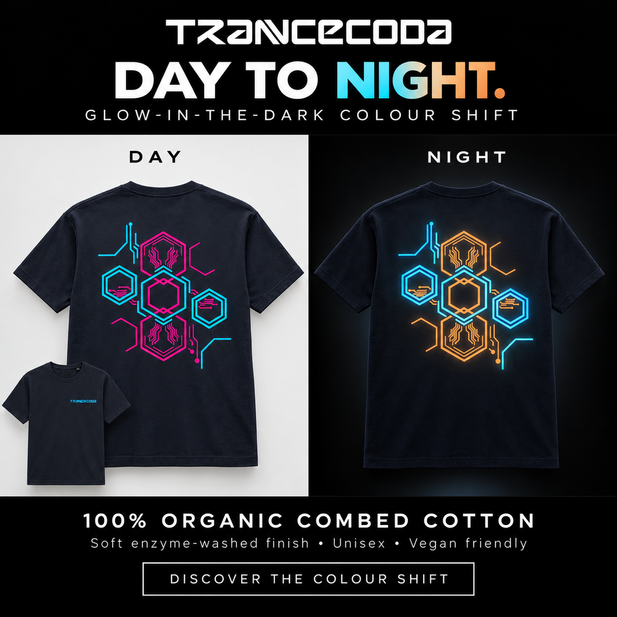 Trancecoda Branded Glow In The Dark Circuit T-shirt