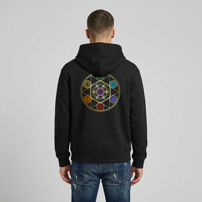 Dark Fusion Chakra Harmony Unisex Organic Hoodie