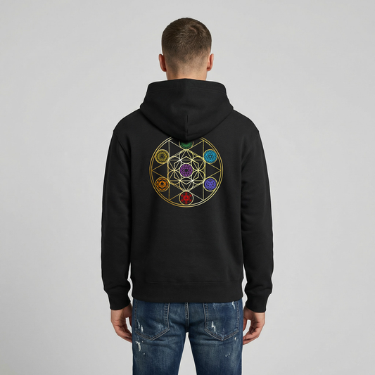Dark Fusion Chakra Harmony Unisex Organic Hoodie