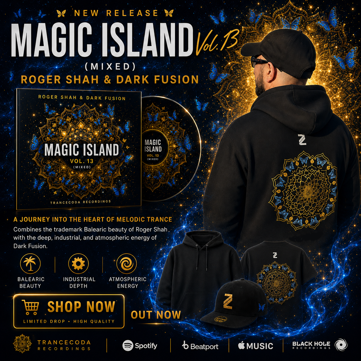 Trancecoda Recordings Ethereal Mystery Over-Sized Hoodie