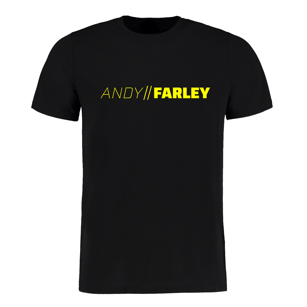 Andy Farley – Branded , Yellow Printed, T-shirt