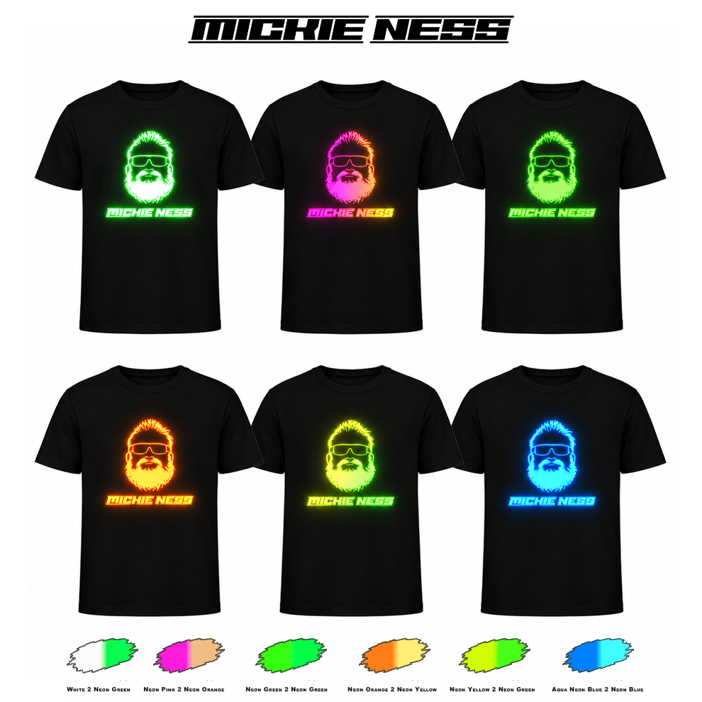 Mickie Ness Branded - Colour-Shift: Neon Daylight, Glow in Dark and UV - T-Shirts