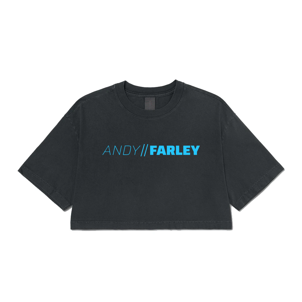 Andy Farley Branded -  Ladies Washed Cropped T-Shirt