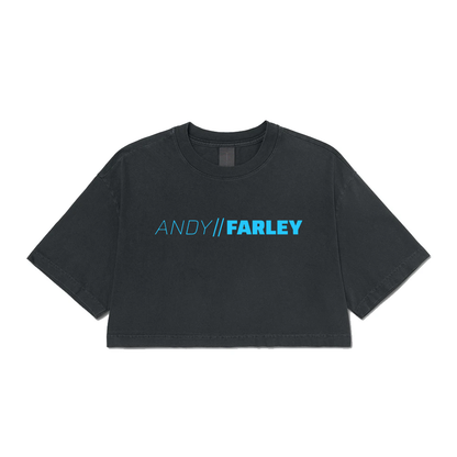 Andy Farley Branded -  Ladies Washed Cropped T-Shirt