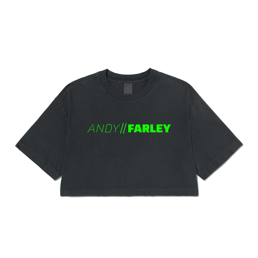Andy Farley Branded -  Ladies Washed Cropped T-Shirt