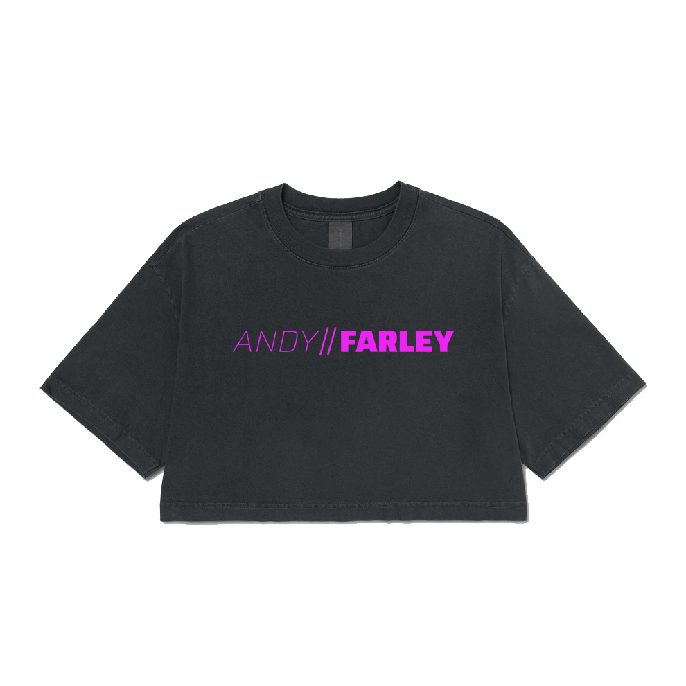 Andy Farley Branded -  Ladies Washed Cropped T-Shirt