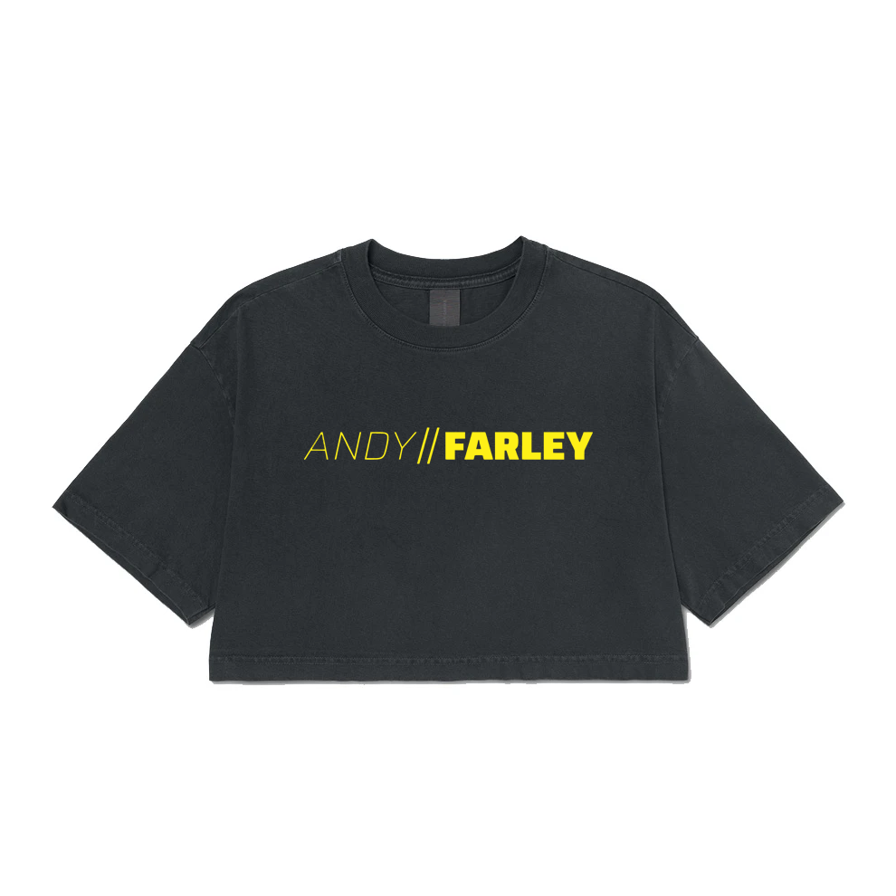 Andy Farley Branded -  Ladies Washed Cropped T-Shirt