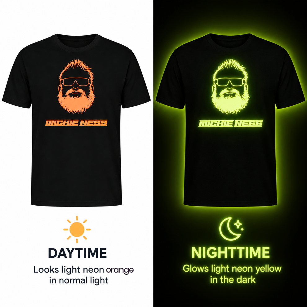 Mickie Ness Branded - Colour-Shift: Neon Daylight, Glow in Dark and UV - T-Shirts