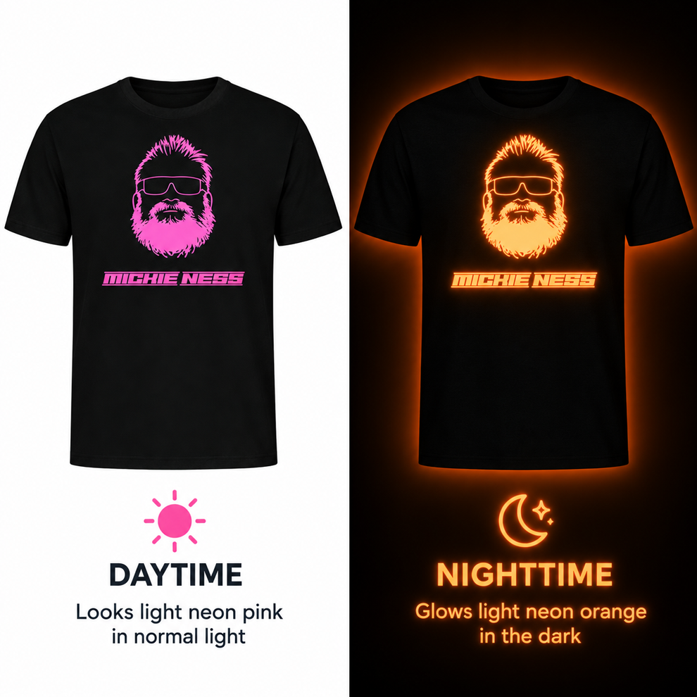 Mickie Ness Branded - Colour-Shift: Neon Daylight, Glow in Dark and UV - T-Shirts