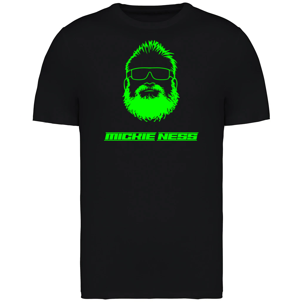Mickie Ness Branded T-shirt - Colour-Shift: Neon Daylight, Glow in Dark and UV
