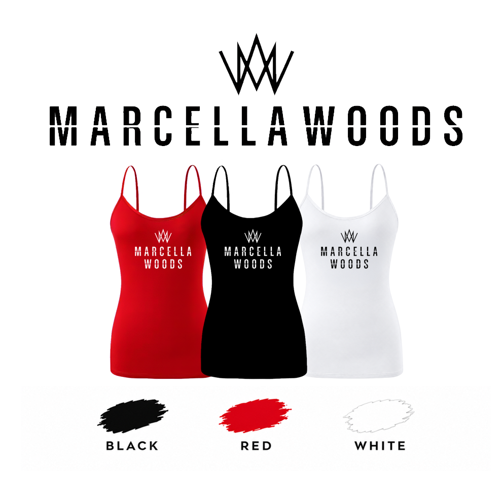 Marcella Woods Signature Logo Scoop Neck Cami Vests